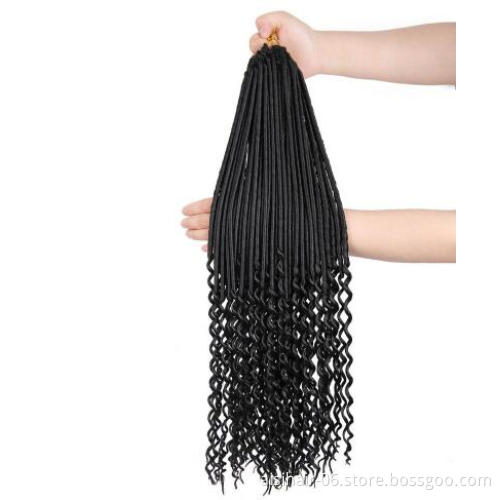 Aisi Hair Synthetic Afro Curly Long Dreadlocks Braid Hair Extension For Women Cheap Crochet Braid Hair